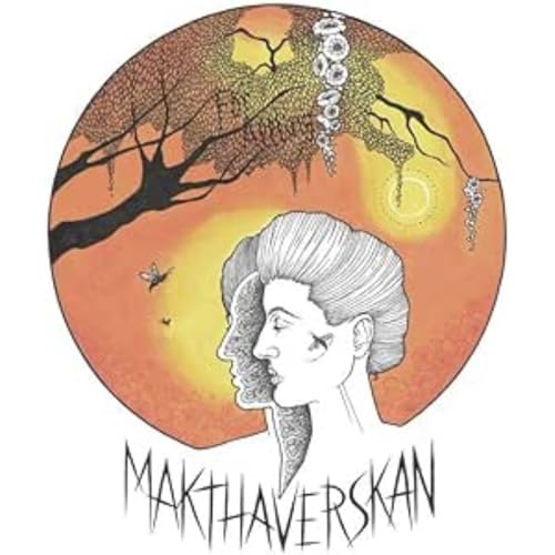 Album cover for Makthaverskan’s “För Allting” featuring profile portraits and trees.