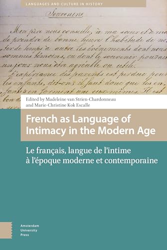 Book cover: “French as Language of Intimacy,” with handwritten text background.
