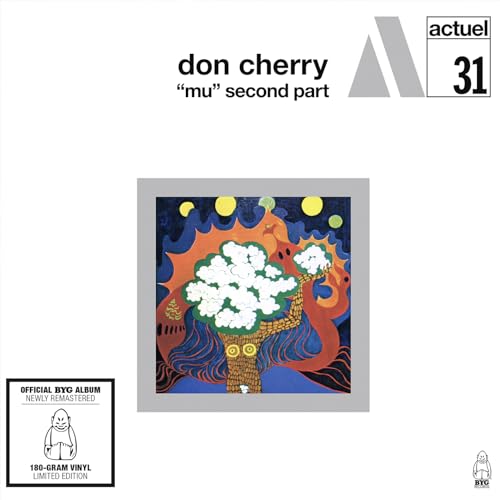 Don Cherry “Mu” Second Part vinyl record cover with colorful abstract art.