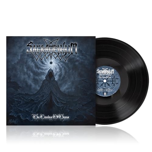 Black vinyl record and cover art depicting a cloaked figure.