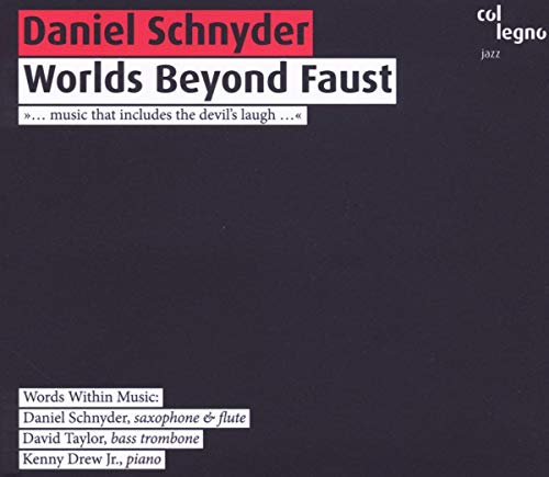 CD cover for “Worlds Beyond Faust” featuring text and musician names.
