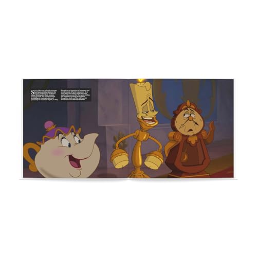 Disney’s Beauty and the Beast characters: Mrs. Potts, Lumière, and Cogsworth.