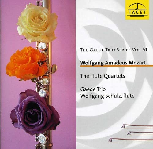 CD cover: roses on a flute, text naming Mozart and the Gaede Trio.