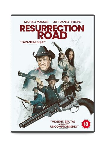 DVD cover for "Resurrection Road" featuring figures with guns.