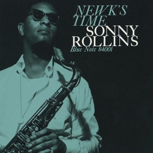 Sonny Rollins album cover featuring the musician with his saxophone.