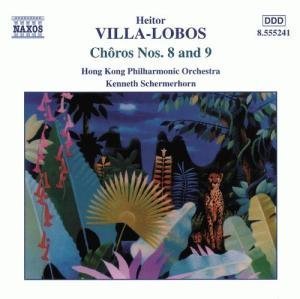 CD cover for Villalobos’ Chôros Nos. 8 & 9, tropical scene.