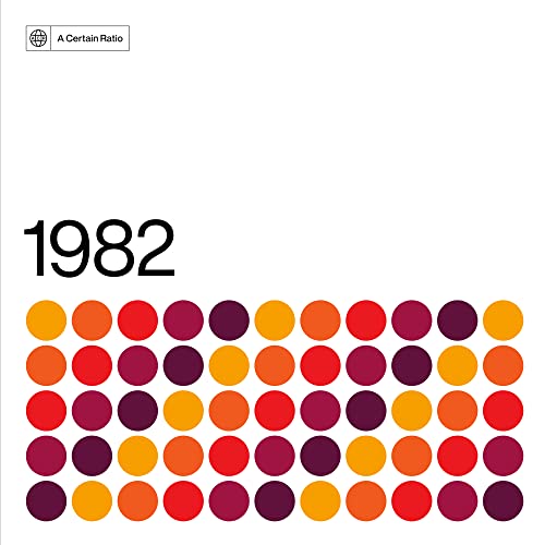 A Certain Ratio “1982” CD cover: white background with colorful dots.