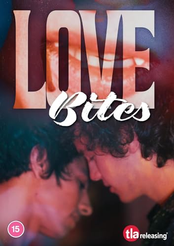 DVD cover for "Love Bites" featuring two men in intimate embrace.