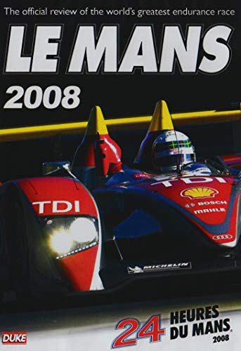 Le Mans 2008 DVD cover featuring red and blue race cars mid-race.