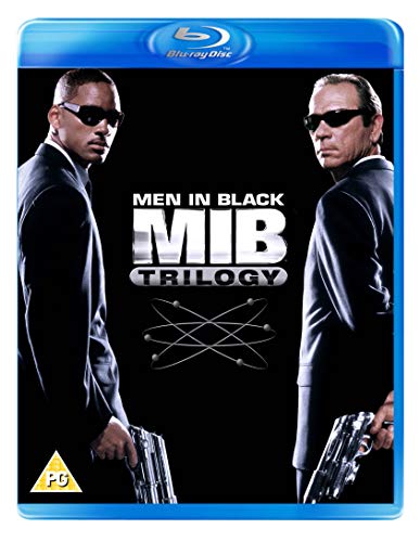 Men in Black Trilogy Blu-ray cover featuring Will Smith and Tommy Lee Jones.