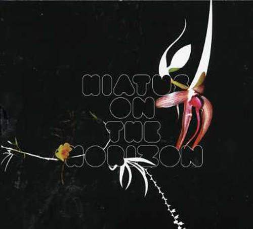 CD cover with abstract white floral design on a black background.