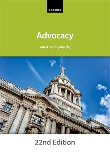 Book cover for Advocacy 22nd Edition featuring the Old Bailey against a blue sky.