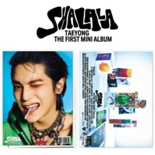 Taeyong’s “Shalala” album cover featuring a portrait and collage imagery.