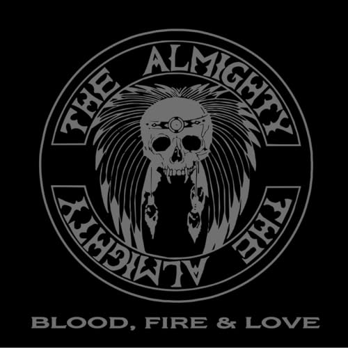 Black vinyl record cover with a skull and text: "The Almighty.