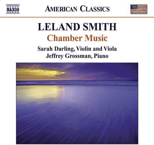 CD cover for Leland Smith’s Chamber Music with beach sunset image.