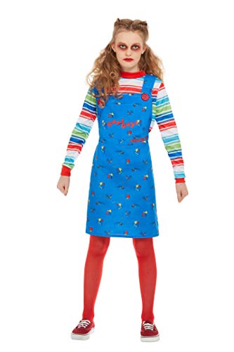 Smiffys 82006M Officially Licensed Chucky Costume, Girls, Blue, M - Age 7-9 years