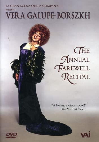 DVD cover featuring Vera Galupe-Borszkh in a purple gown, full-length portrait.