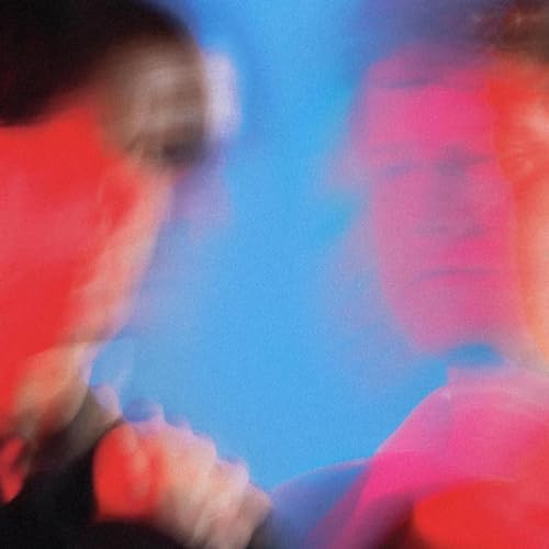 Blurred, distorted faces in red and blue tones, vinyl record artwork.