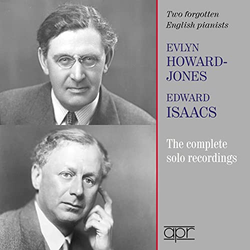 CD cover featuring portraits of two older men, Evelyn Howard-Jones and Edward Isaacs.