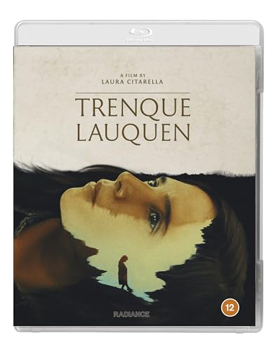 Trenque Lauquen" Blu-ray cover featuring a woman’s face and a small figure.
