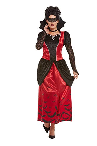 Smiffys 51051XS Gothic Vampiress Costume, Women, Black, XS - UK Size 04-06