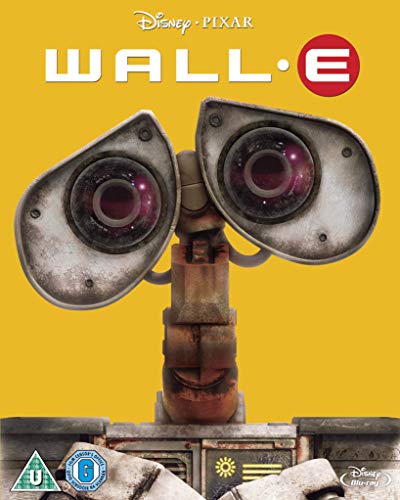 Wall-E robot on a yellow background with the movie title at the top.