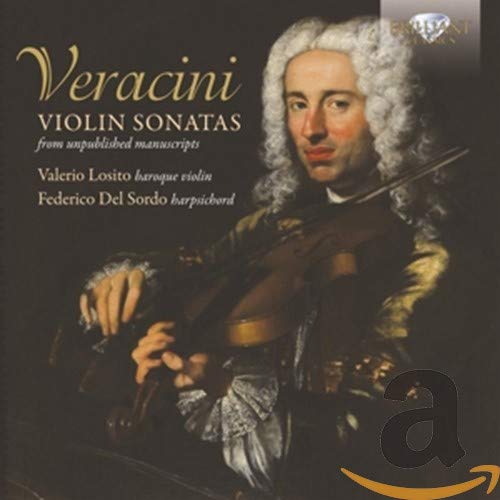 CD cover featuring a portrait of a man with a violin and ornate wig.