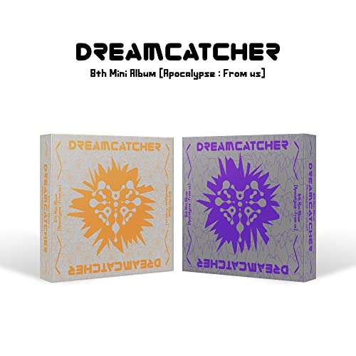 Dreamcatcher’s “Apocalypse: From Us” CD album packaging with spiky sun designs.
