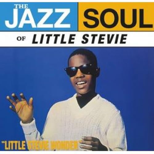 Album cover featuring Stevie Wonder in sunglasses and a white sweater.