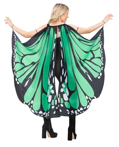 Smiffys 53176, Green Fabric Butterfly Wings, Women, One Size