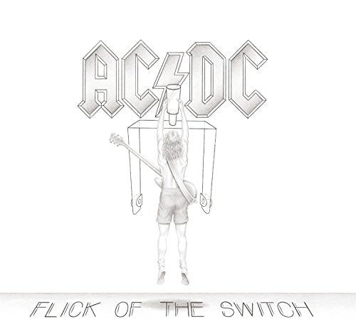 AC/DC “Flick of the Switch” CD cover, pencil sketch of a guitarist.