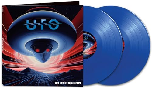 UFO album cover “Too Hot In Tokyo 1994” with two blue vinyl records.