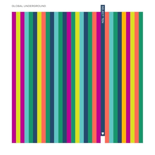 Colorful vertical stripes with "SELECT TEN" text on a vinyl record cover.