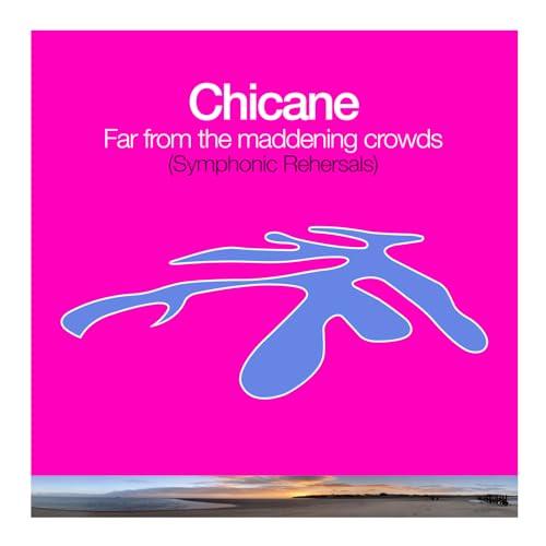 Album cover for Chicaneās āFar From The Maddening Crowdsā with blue abstract shape.
