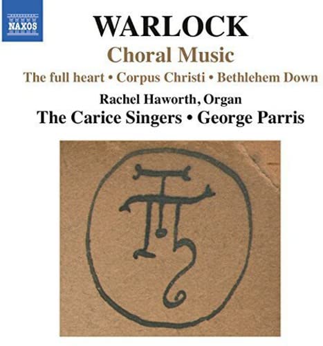 CD cover for "Warlock: Choral Music" by Carice Singers, featuring a circular design.