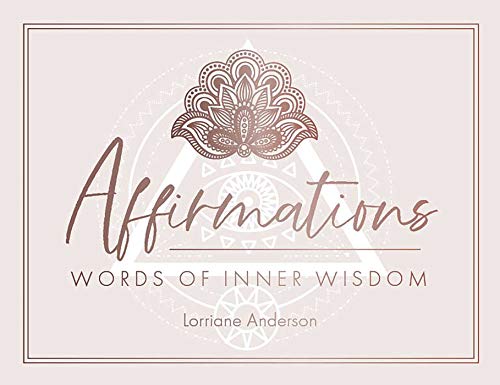 Book cover with āAffirmationsā title and floral, geometric design.