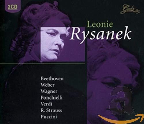 CD cover featuring portrait of opera singer Leonie Rysanek in purple tones.