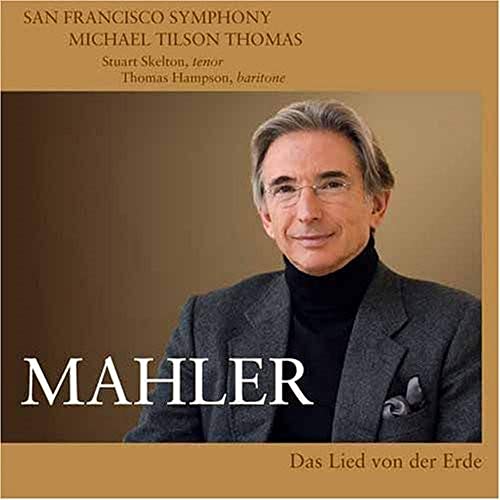 CD cover featuring portrait of Michael Tilson Thomas and large "MAHLER" text.