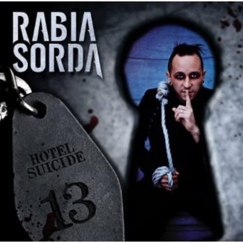 CD cover for Rabia Sorda’s “Hotel Suicide” featuring a man and keycard.