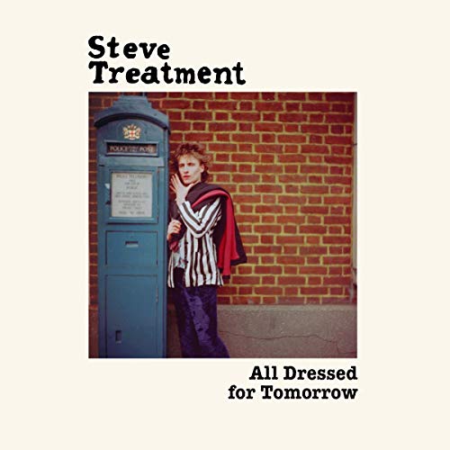Steve Treatment album cover: man by a blue police box, brick wall.