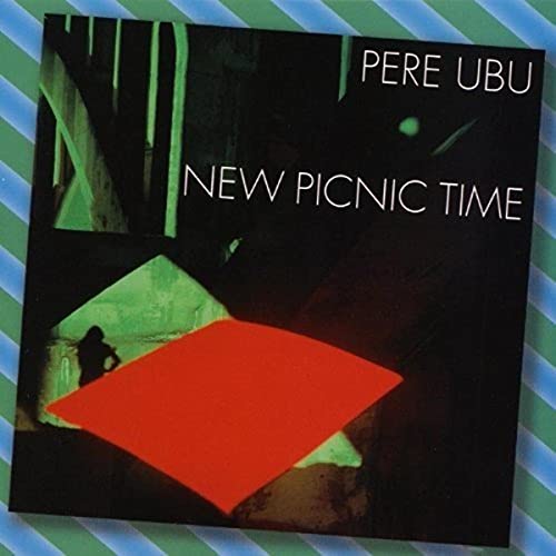Pere Ubu album cover: abstract shapes, red square, dark silhouette.