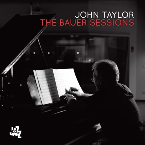 CD cover: pianist John Taylor at a grand piano, in silhouette.