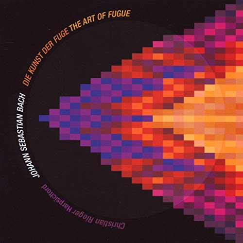 CD cover for Bach’s *The Art of Fugue* with abstract pixel art.