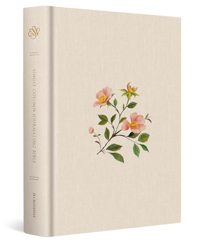 ESV Single Column Journaling Bible (Cloth Over Board, Rosehip Design), (Hardcover)