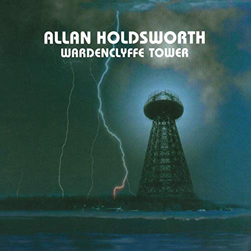 Album cover featuring Wardenclyffe Tower under a stormy sky with lightning bolts.