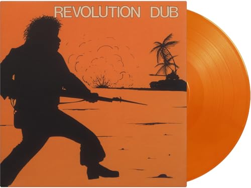 Lee Scratch Perry’s “Revolution Dub” vinyl record with orange disc and cover.