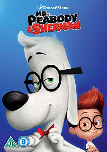 Mr. Peabody & Sherman DVD cover featuring a dog and boy.