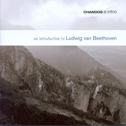 CD cover for Beethoven, featuring a grayscale mountain landscape.