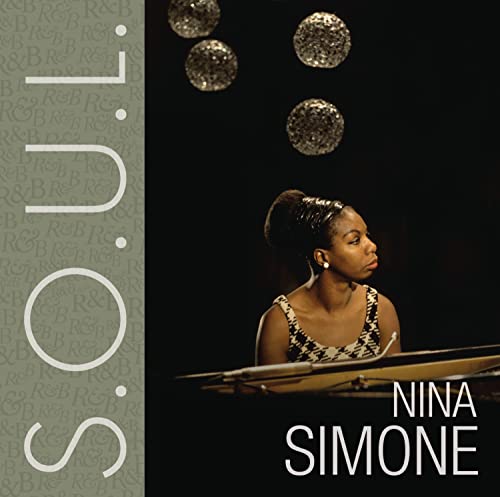 Nina Simone portrait on CD cover with text “S.O.U.L.” and disco balls.