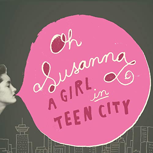 CD cover: profile of a woman, pink speech bubble, city skyline.